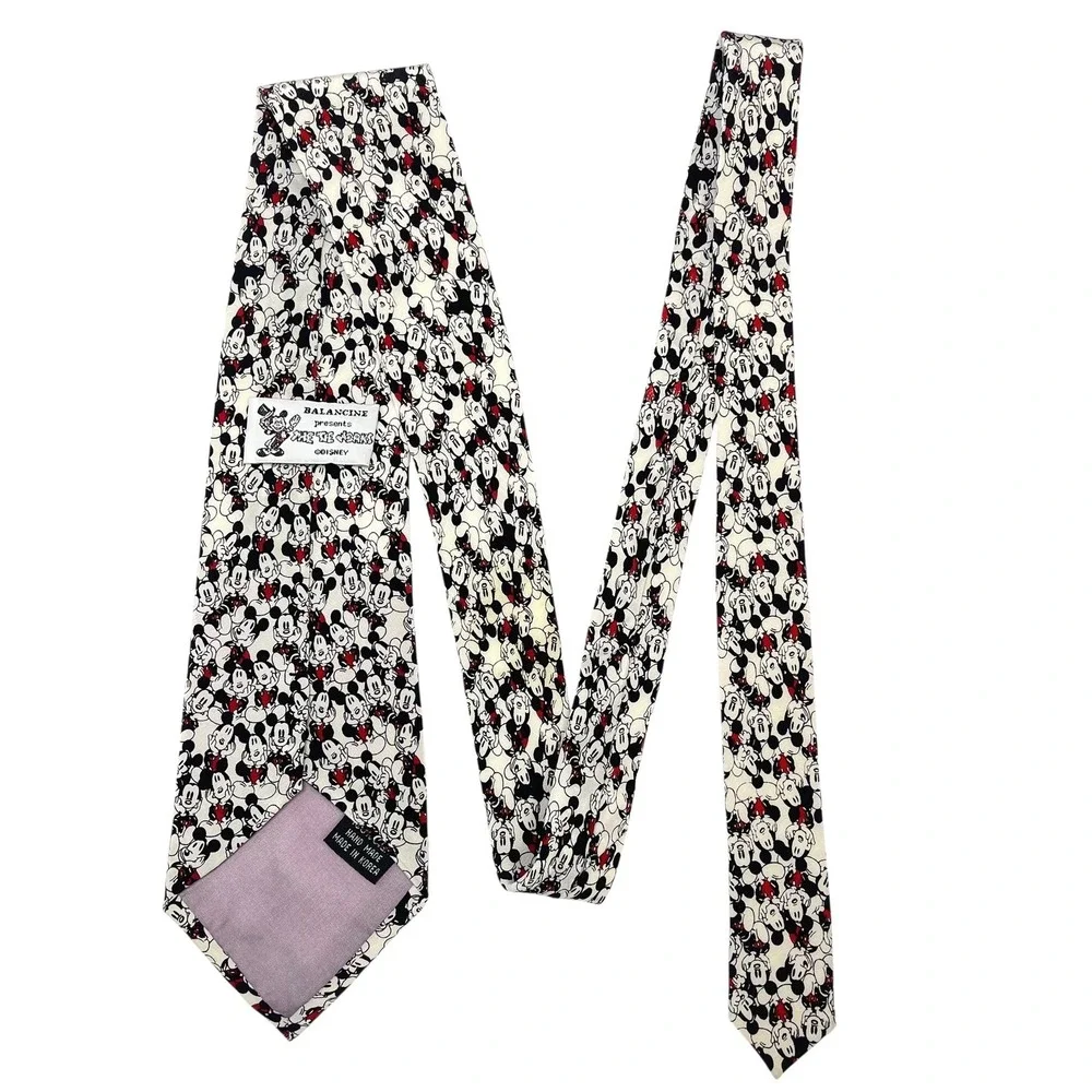 VTG Mickey Mouse‎ Men's Tie Walt Disney World  100% Silk Balancie Tie Works